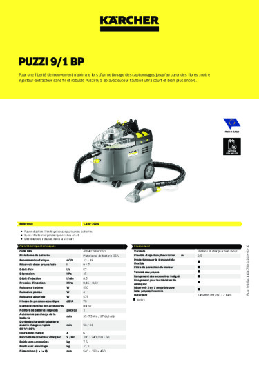 Informations sur le produit