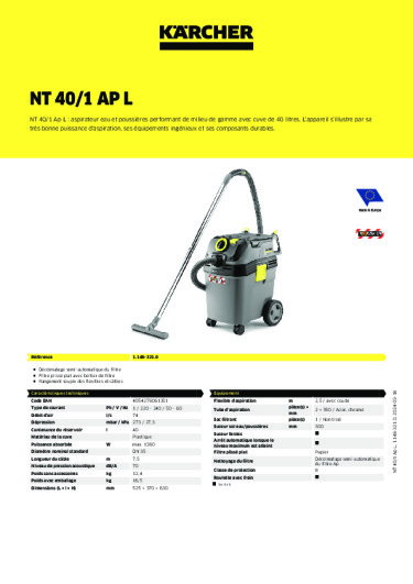 Informations sur le produit