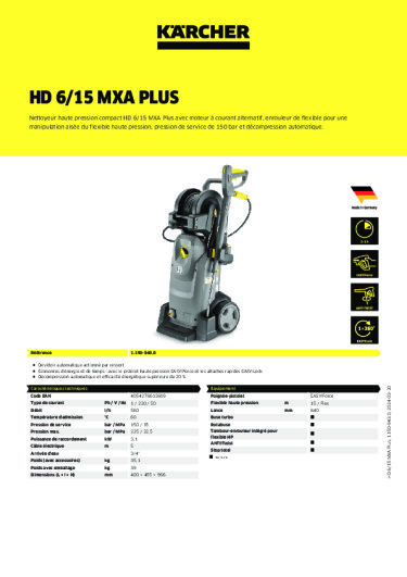 Informations sur le produit