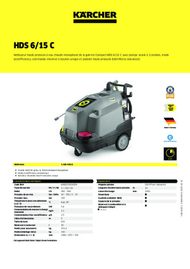 Informations sur le produit