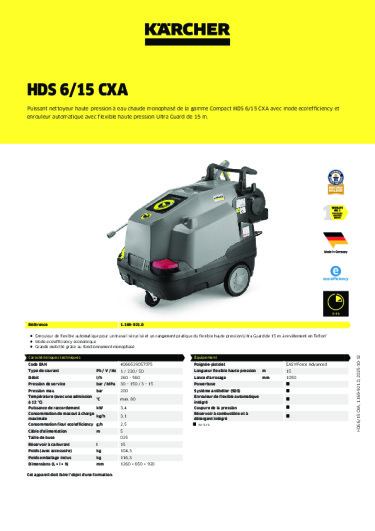 Informations sur le produit