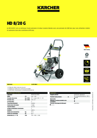 Informations sur le produit