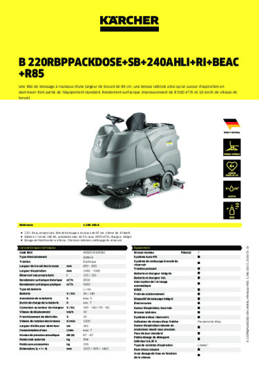 Informations sur le produit