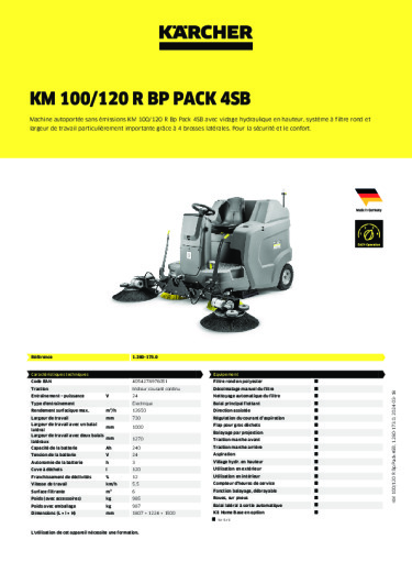 Informations sur le produit