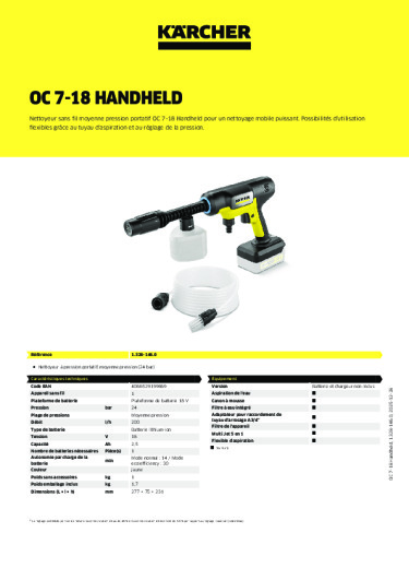 Informations sur le produit