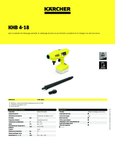 Informations sur le produit