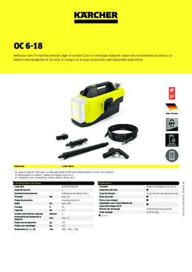 Informations sur le produit