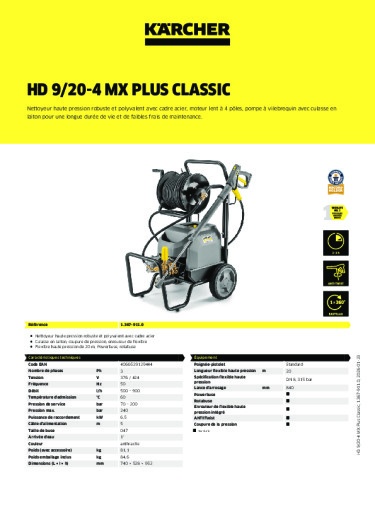 Informations sur le produit