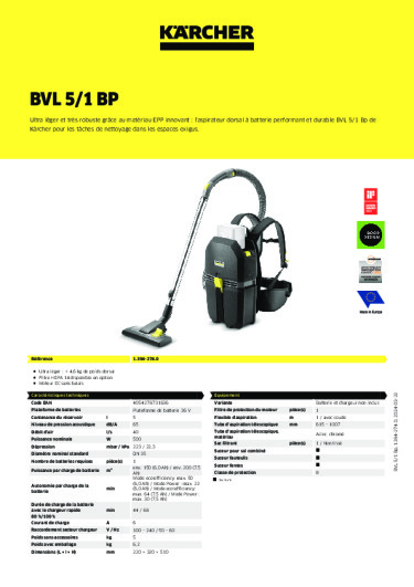 Informations sur le produit