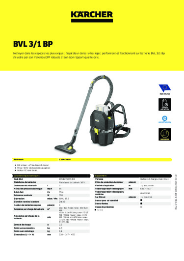 Informations sur le produit