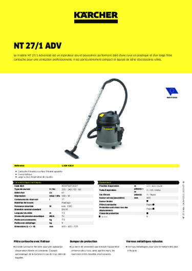 Informations sur le produit