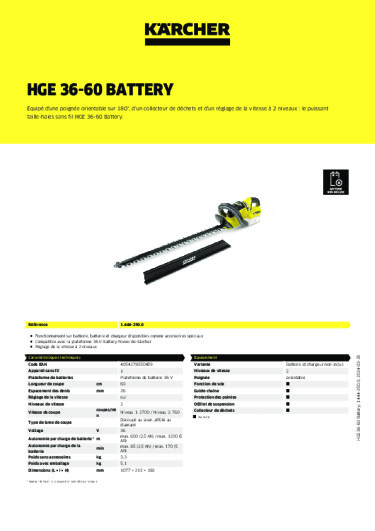 Informations sur le produit