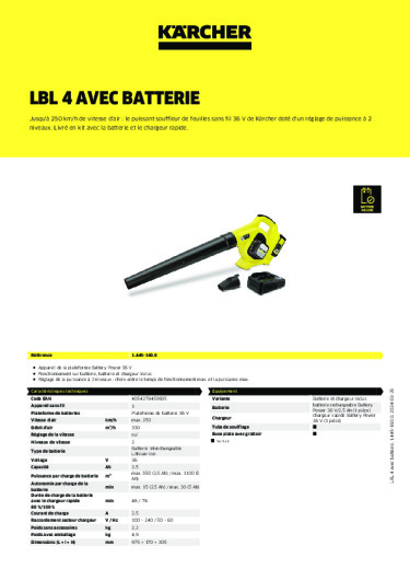 Informations sur le produit