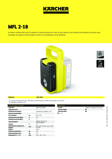 Informations sur le produit