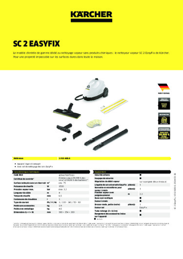 Informations sur le produit