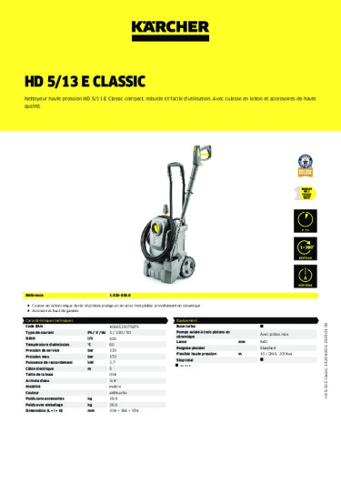 Informations sur le produit