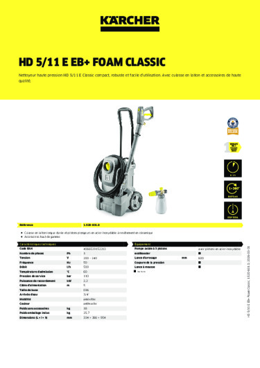 Informations sur le produit