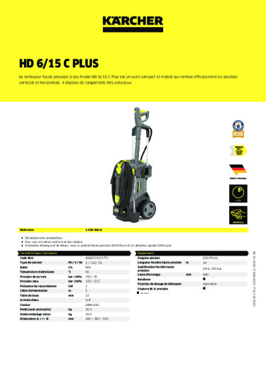 Informations sur le produit