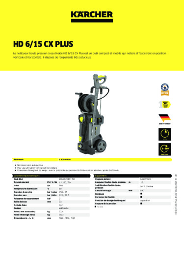 Informations sur le produit