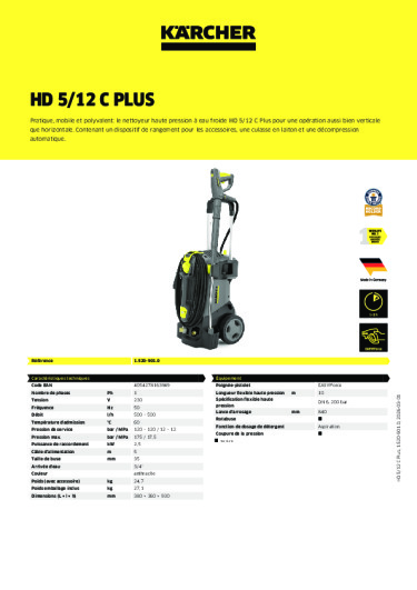 Informations sur le produit