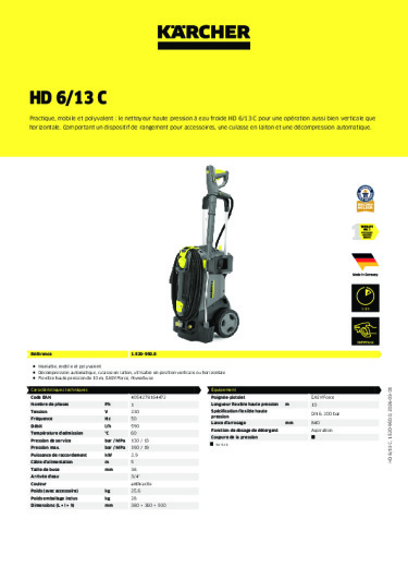 Informations sur le produit