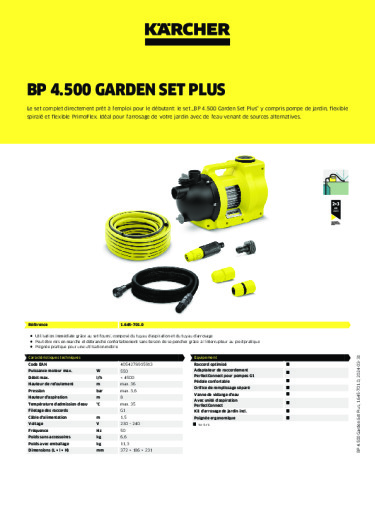 Informations sur le produit