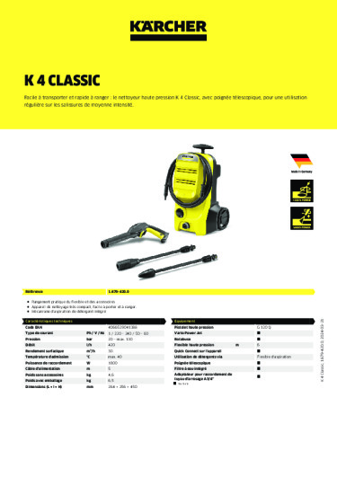 Informations sur le produit