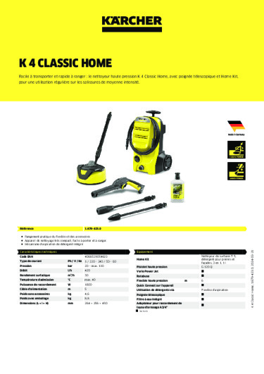 Informations sur le produit