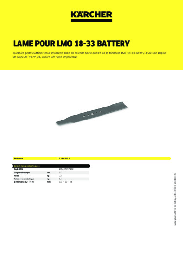 Informations sur le produit