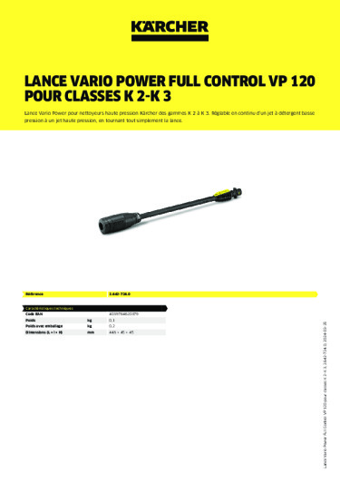 Informations sur le produit