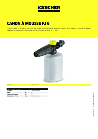 Informations sur le produit