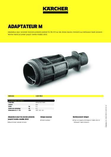 Informations sur le produit