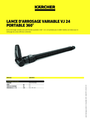 Informations sur le produit