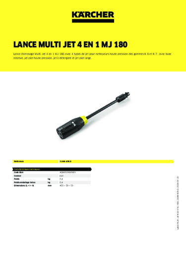 Informations sur le produit