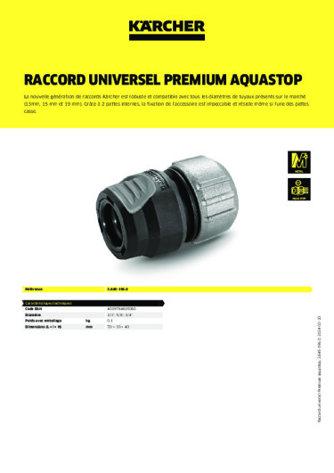 Informations sur le produit