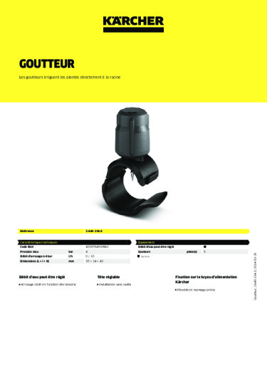 Informations sur le produit