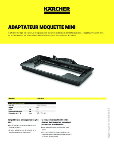 Informations sur le produit