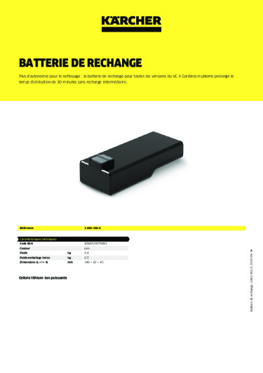 Informations sur le produit