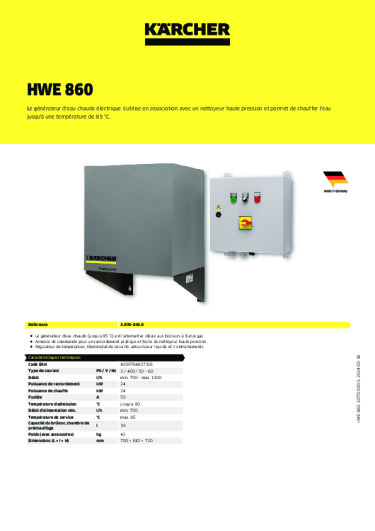 Informations sur le produit