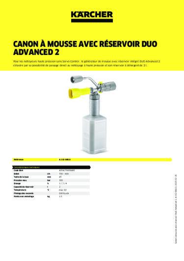 Informations sur le produit