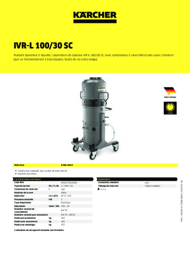 Informations sur le produit