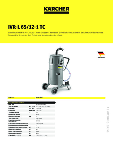 Informations sur le produit