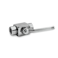 Hogedruk kogelkraan, roestvrij staal, G1/2"