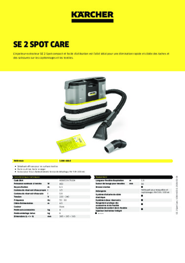 Informations sur le produit
