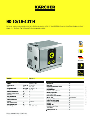 Informations sur le produit