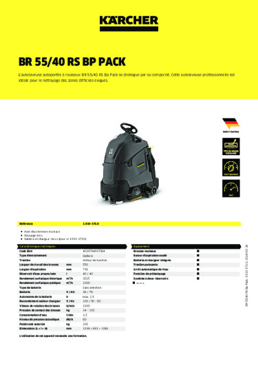 Informations sur le produit