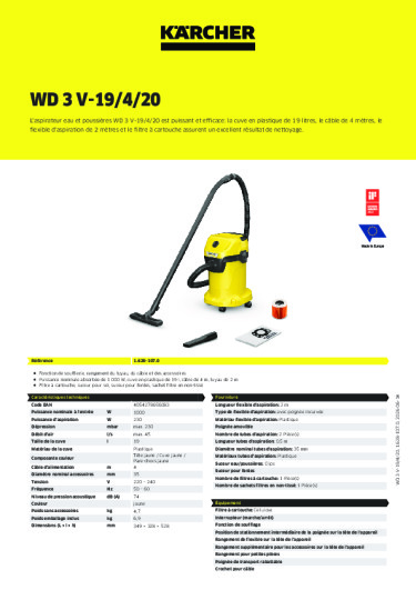 Informations sur le produit