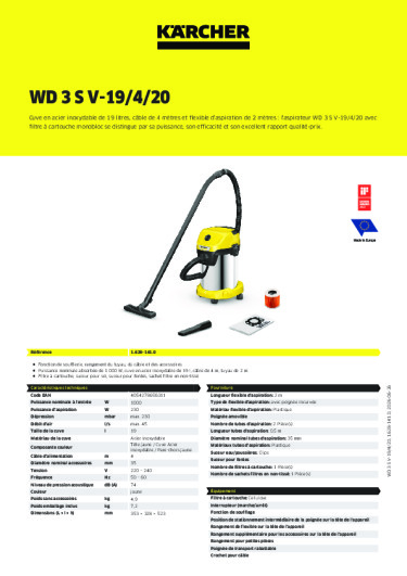 Informations sur le produit
