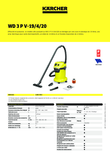Informations sur le produit