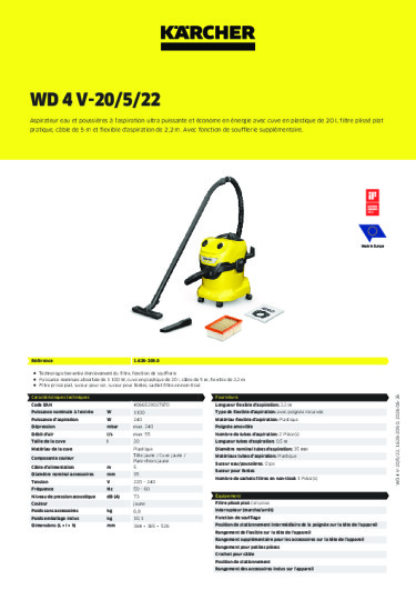Informations sur le produit
